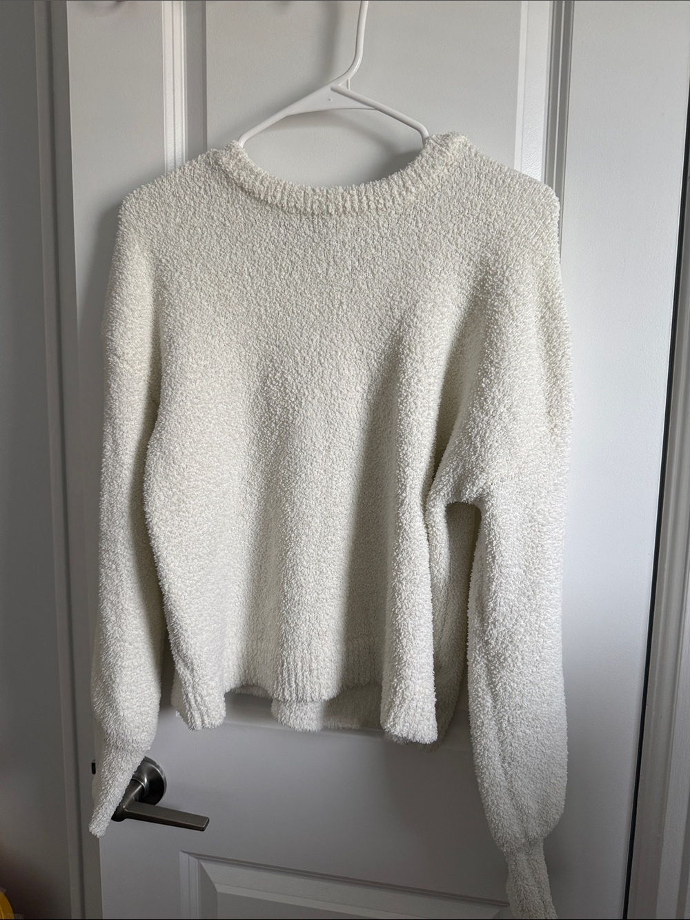 Sanctuary Ivory Bouclé Crewneck Sweater
